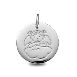 Médaille de baptême : Médaille Ange Jeune Fille | Carat et Moi
